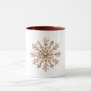 Kräm Snöflinga Jul Mugg