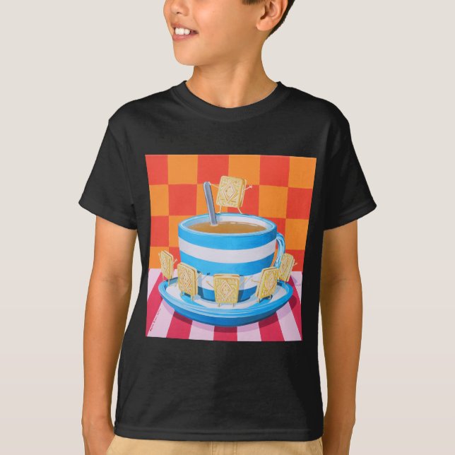 Kräm- Tea för Custard T-shirt (Framsida)