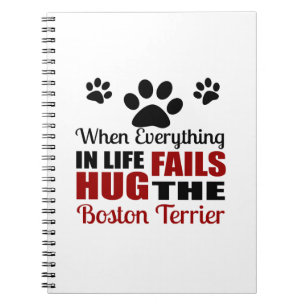 Krama den Boston Terrierhunden Anteckningsbok