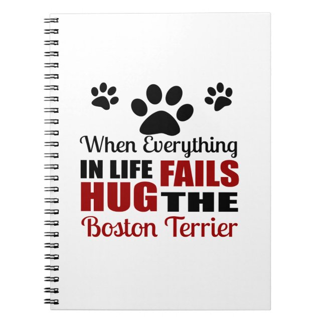 Krama den Boston Terrierhunden Anteckningsbok (Framsidan)