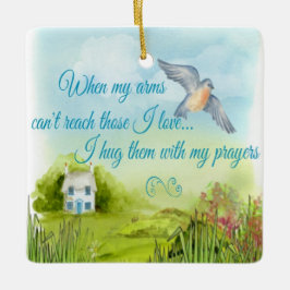 Krama dig med min bönprydnad julgransprydnad keramik