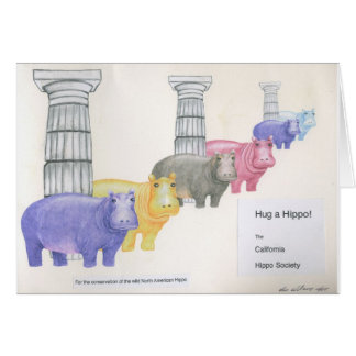 Krama en flodhäst! hälsningskort