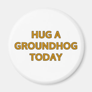 Krama en Groundhog i dag Magnet