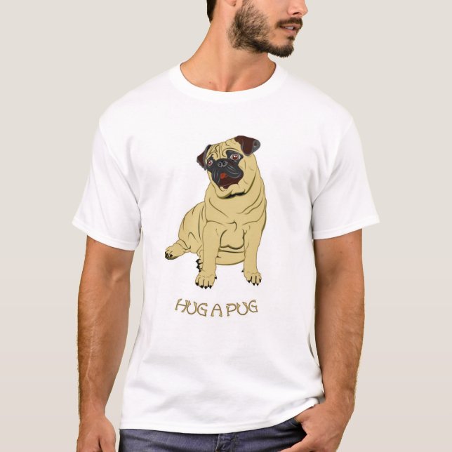 Krama en mops t-shirt (Framsida)