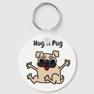 Krama en mopshund Keychain Nyckelring