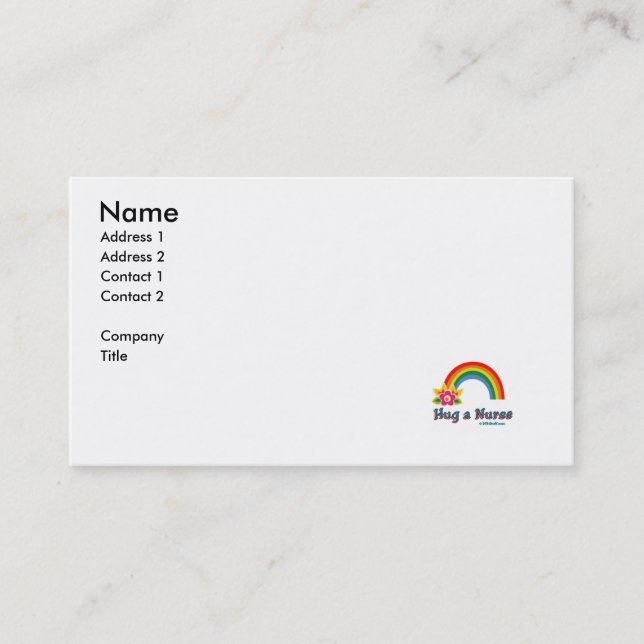 Krama en sjuksköterskavisitkort visitkort (Framsida)