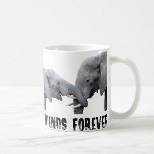 Krama för vänför evigtelefanter/som kysser kaffemugg