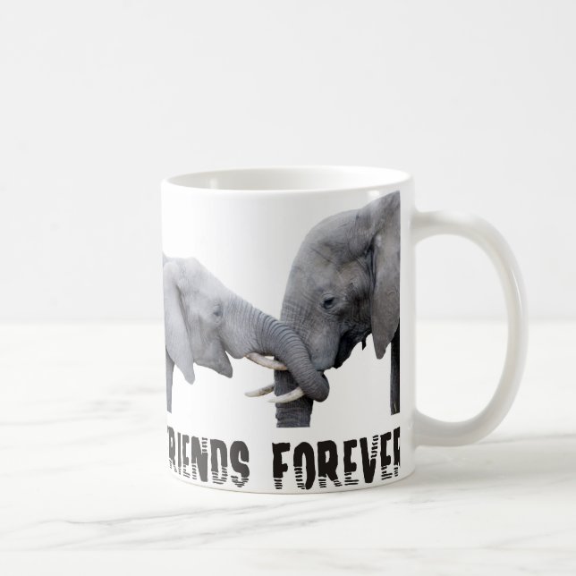 Krama för vänför evigtelefanter/som kysser kaffemugg (Höger)