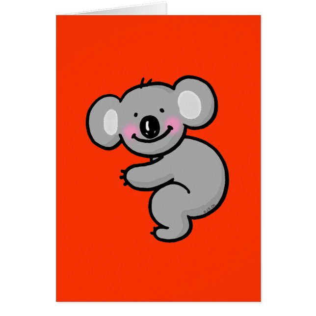 Krama Koalabjörnen Hälsningskort (Framsidan)