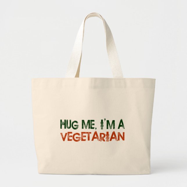 Krama mig I-förmiddagen en vegetarian Jumbo Tygkasse (Framsidan)