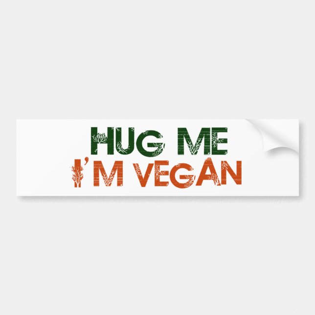 Krama mig I-förmiddagveganen Bildekal (Framsidan)