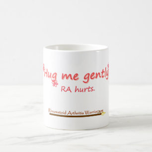 Krama mig rånar försiktigt kaffemugg