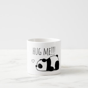 "Krama mig" Söt minimalistisk panda keramisk kaffe Espressomugg
