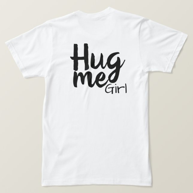 krama mig tjej tee (Design baksida)