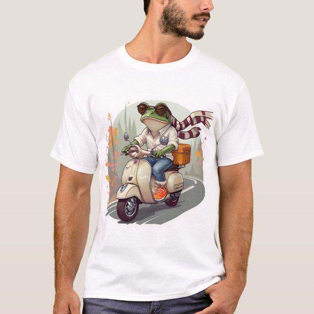 Krama på Retro Scooter Art. T Shirt (Framsida)