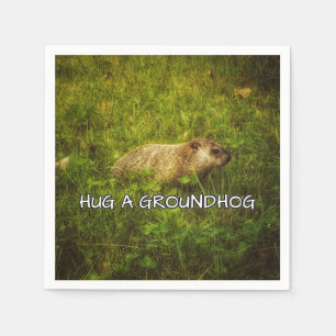 Krama servetter för en groundhog