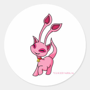 Kråma sig rosa Aisha Runt Klistermärke