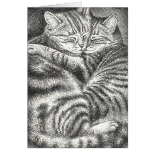 KRAMA TABBY KATT HÄLSNINGSKORT (Framsidan)