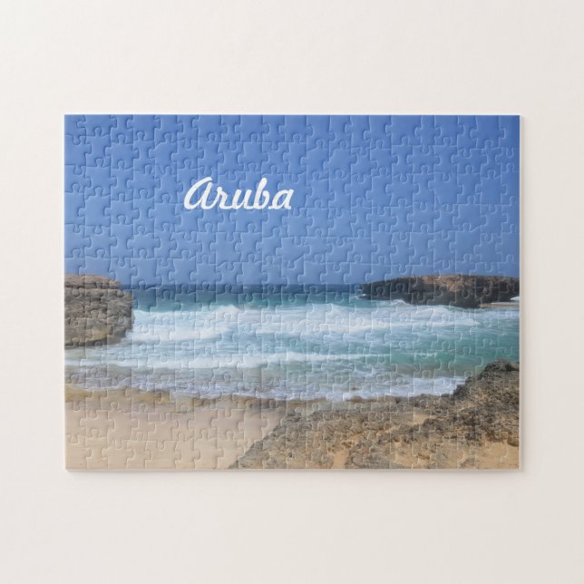 Krama Vinkarare vid Boca Keto i Aruba Pussel (Horisontell)