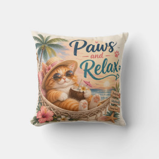 Kramande katter på stranden kudde