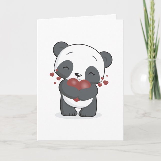 Kramande Panda Grattiskort Kort (Framsida)