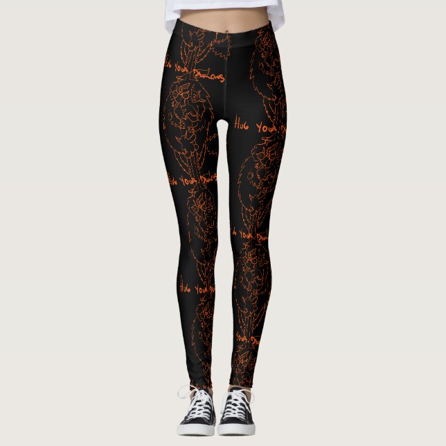 Kramar dina demoner leggings (Framsida)