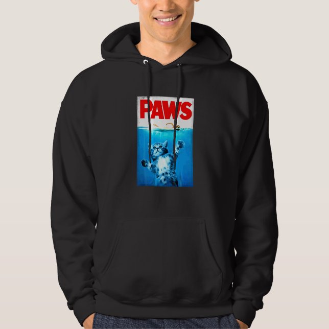 Kramar För Katt Och Haj Hoodie (Framsida)