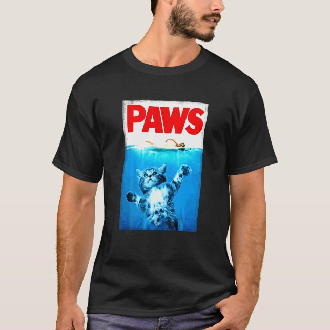 Kramar För Katt Och Haj T Shirt (Framsida)