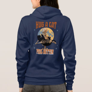 Kramar Katt Mår Bättre Rolig Skelett Katt Konst T Shirt