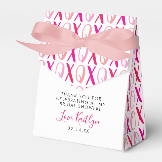 Kramar & Kyssar (XOXO) Bröllopsfest för blivande b Presentaskar (Framsidan Sidan)