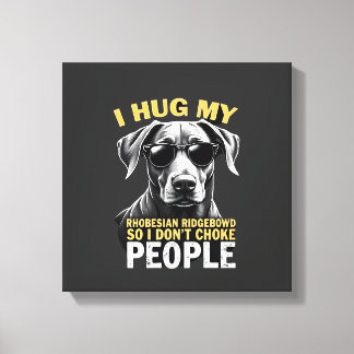 Kramar min Rhodesian Ridgeback så jag inte kväver Canvastryck