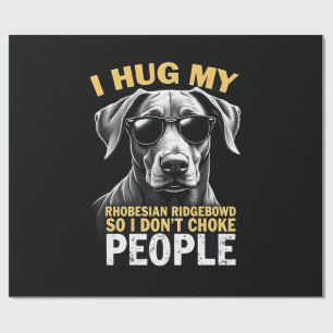 Kramar min Rhodesian Ridgeback så jag inte kväver Presentpapper