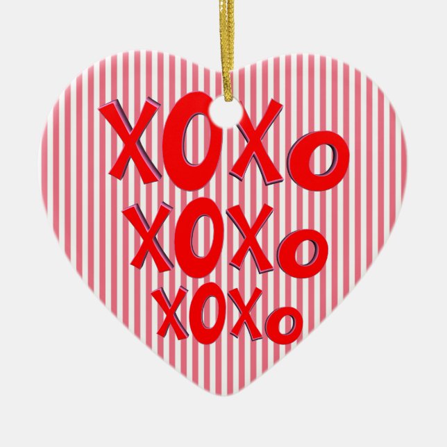 Kramar och kyssar julgransprydnad keramik (Framsidan)