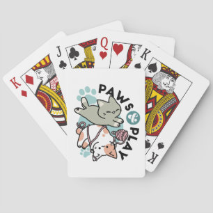 Kramar och leker – Bedårande kattillustration Casinokort