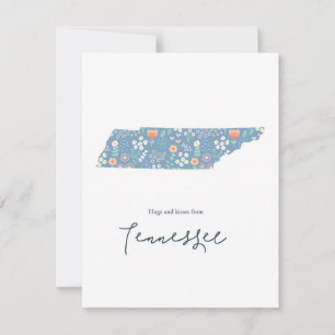 Kramar och pussar från Tennessee Julkort