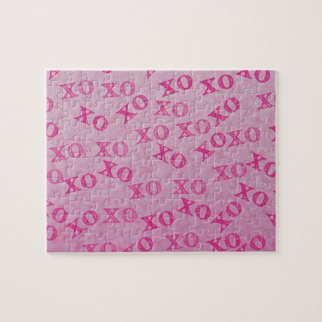 Kramar Och Pussar Rosa XO XO Pussel (Horisontell)