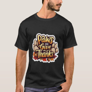 Kramar och tackar Katt Hund Ägare Thanksgiving Au T Shirt