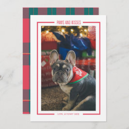 Kramar och tassande busiga husdjur på julkort med inbjudningar