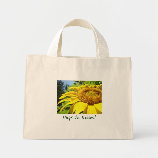 Kramar & Puss! Totebags presenter Sommar Solrosor Mini Tygkasse (Framsidan)