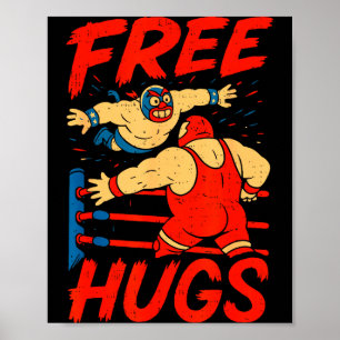 Kramar Roligt Wrestling Humor Brottare brottas Män Poster