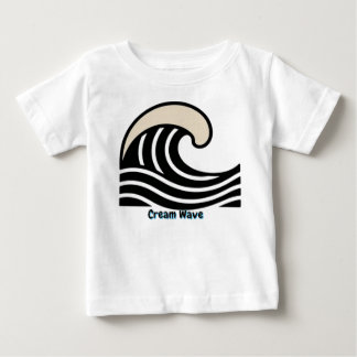 Krämböjd Våg på Svart – Minimalistisk Havslinje Ko T Shirt