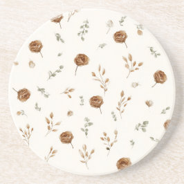 Krämbruna blommor underlägg