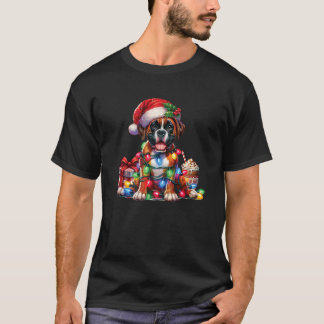Kramdjur Älskare Söt Boxer Hund Ren Horn T Shirt