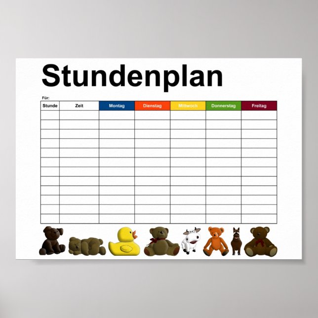 Kramdjur / leksaker poster (Framsidan)