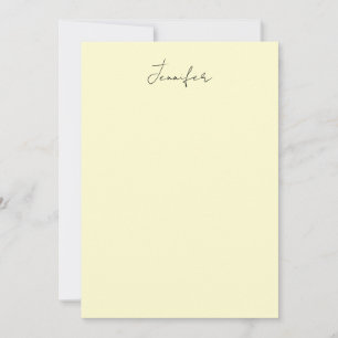 Krämelegant modern minimalist enfaldig namn anteckningskort