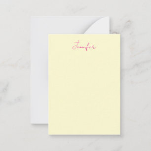 Krämelegant modern minimalist enfaldig namn anteckningskort