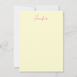 Krämelegant modern minimalist enfaldig namn anteckningskort