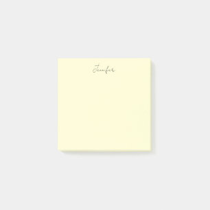Krämelegant modern minimalist enfaldig namn post-it block