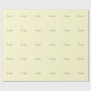 Krämelegant modern minimalist enfaldig namn presentpapper