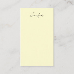 Krämelegant modern minimalist enfaldig namn tilläggskort